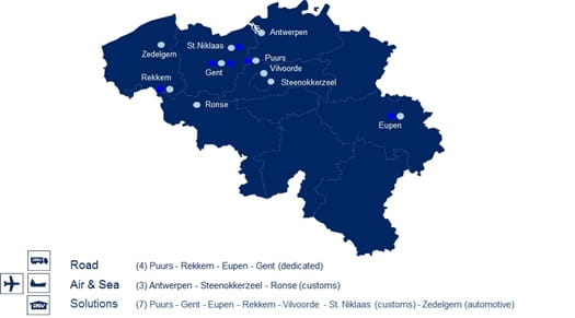 DSV Belgia esindused